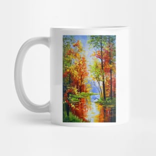 Autumn pond Mug